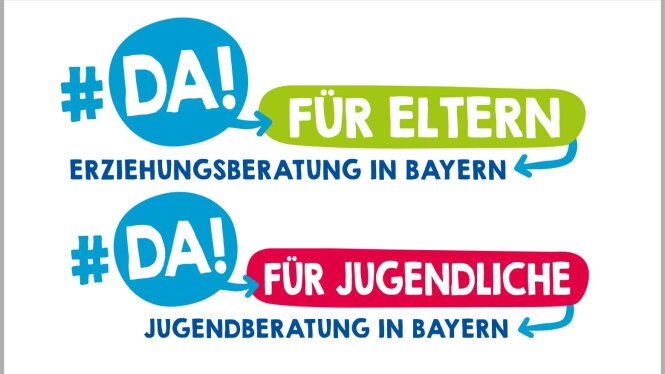 Zwei Logos von Erziehungsberatung und Jugendberatung in Bayern